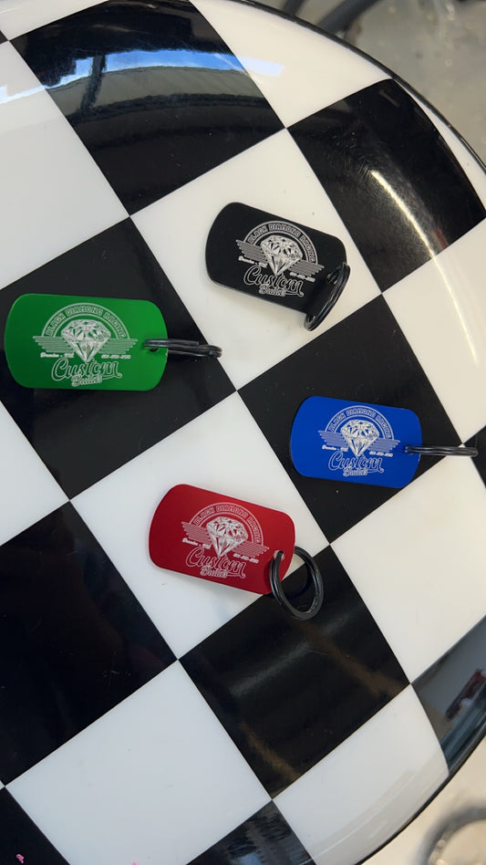 Black Diamond Racing Custom Engraved Metal Keytag